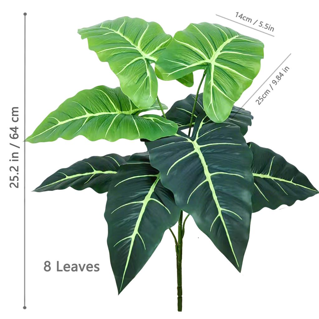 For 60-107cm Artificial Flowers Calla Lily Horseshoe Leaf Turtle Leaf Bobcat Leaf Fake Plant Ornamental Holiday Home Decoration