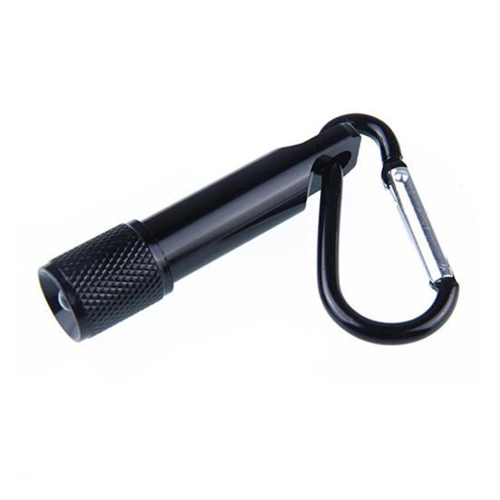 

Открытый мини светодиодный фонарик карабин клип брелок портативный спортивный фонарь защелка крючки M чёрный