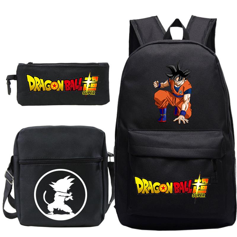 Dragon ball dragon ball three-piece set animation periphery new pencil case set leisure student backpack