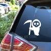 Grim Reaper Lurking Vinyl Sticker Decals Spooky Skeleton Peeker Stickers For Car Window Bumper Laptop Decoration