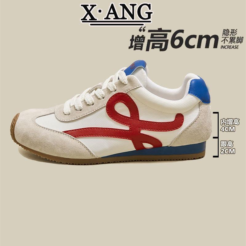 

Small inner height increase women s shoes leather German training shoes women s versatile Forrest Gump shoes 2025 spring and summer new little white 40