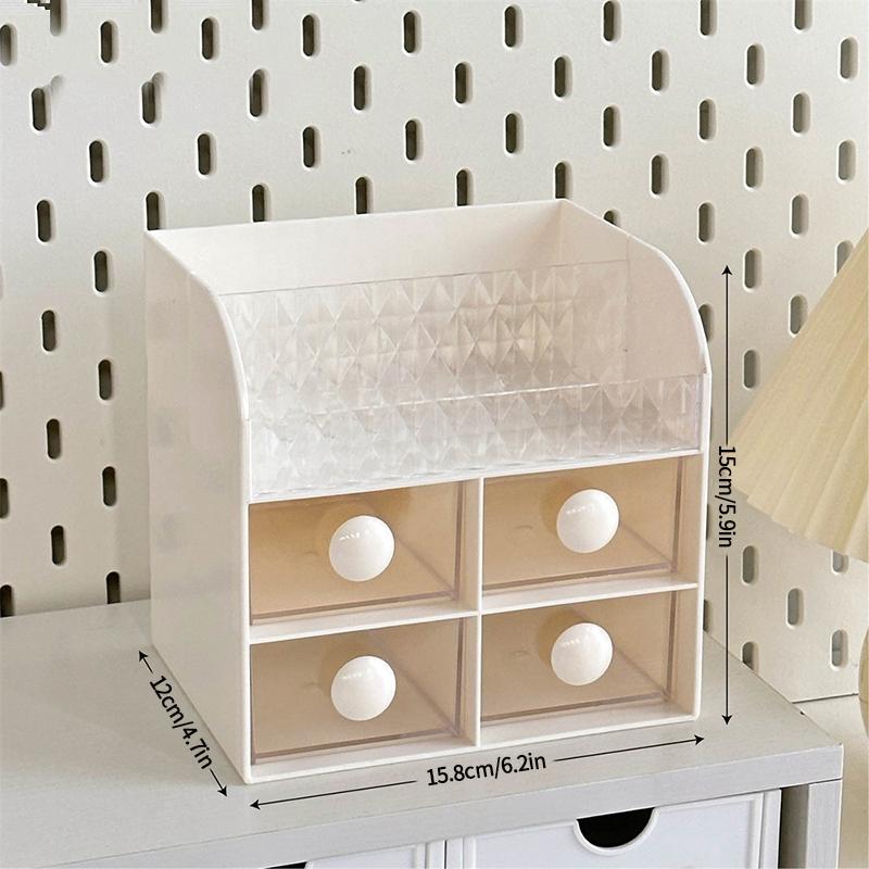 Niedliche Aufbewahrungsbox für den Schreibtisch, große Kapazität, Aufbewahrungsbox für Kosmetik, Make-up-Schubladen-Organizer, Mehrzweck-Stifteetui für Kinder