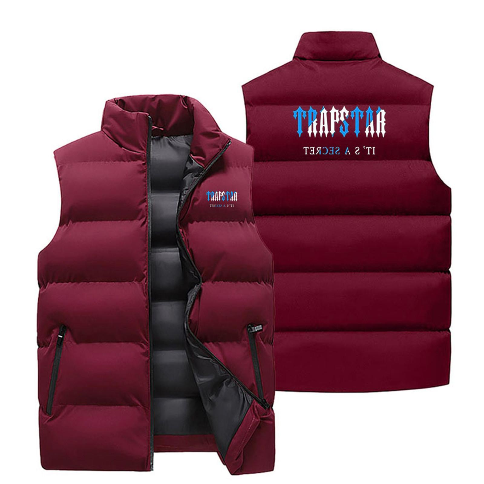 

Пуховик в стиле унисекс, хлопковый жилет, повседневная свободная куртка на плечах M винный