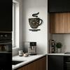Wooden cup kitchen wall clock