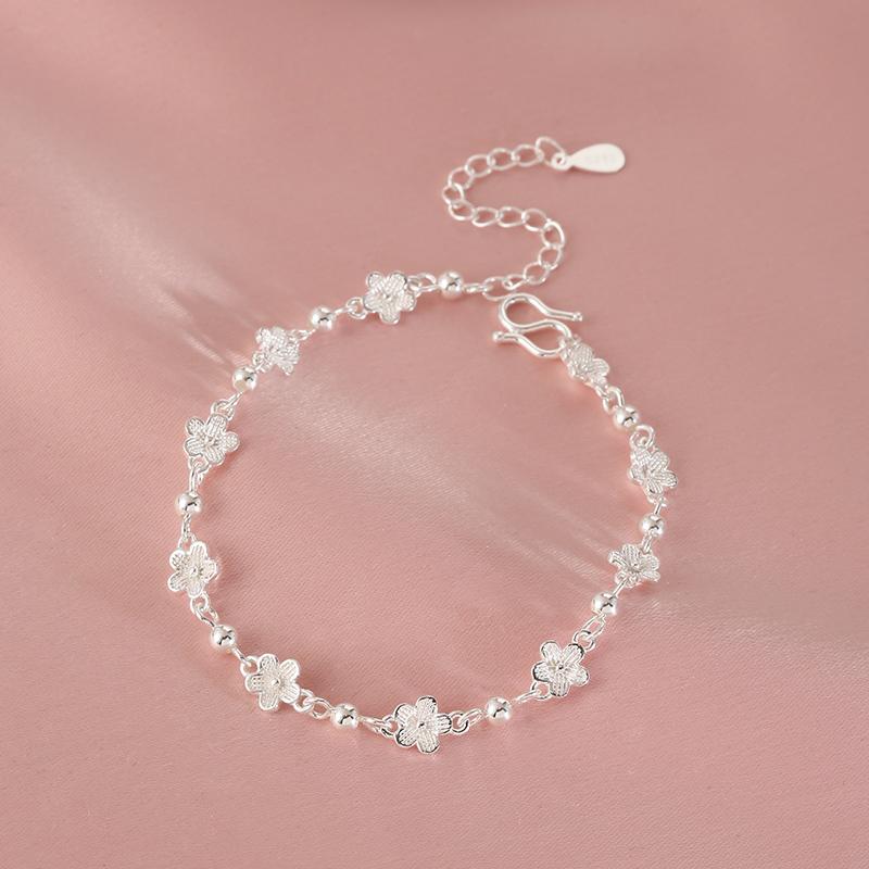 Sweet Fresh Flower Bead Bracelet Elegant Fashion Versatile Women Jewelry