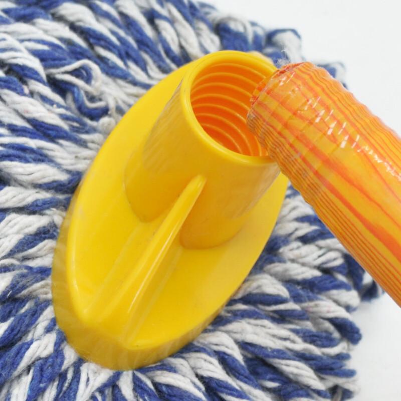 Vintage-style Cotton Mop with Plastic-coated Handle - Ideal for Schools, Properties, and Large Floor Areas.