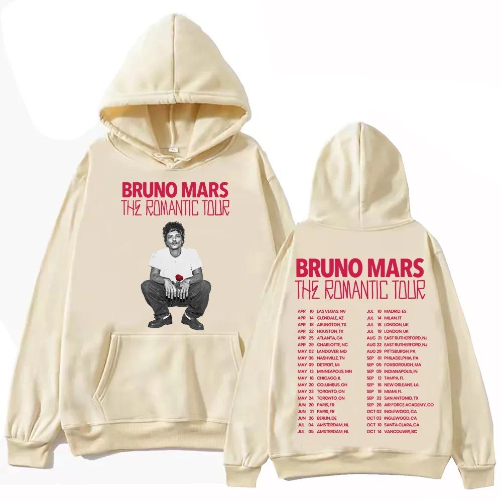 

Bruno Mars The Romantic Tour 2026 Hoodie Man Woman Harajuku Long Sleeve Pullover Tops Sweatshirt Gift XL