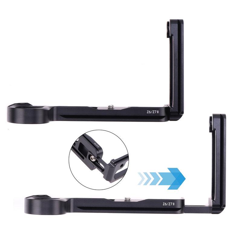 FOTGA Camera Hand Grip Quick Release Plate Vertical Bracket for Nikon Z5 Z6 Z7 Z6II Z7II Aluminium QR Quick Release Plate L Brac