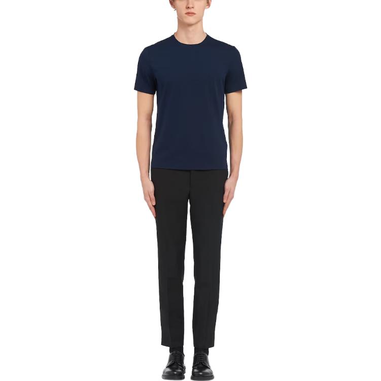 PRADA T Shirt Men's Marine Blue UJM564-710-F0124-S-092
