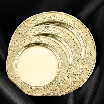 Stapelbarer Speiseteller aus hochglanzpoliertem Edelstahl, Western-Steak-Servierschale, Küchenhelfer