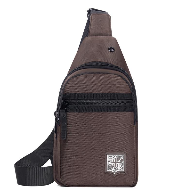 Men's breast bag high-end large-capacity shoulder bag outdoor sports and leisure versatile trend chest messenger bag