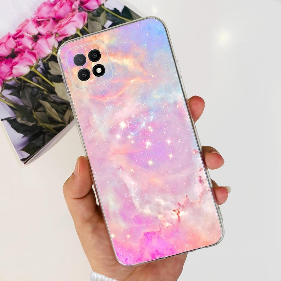 For Oppo A73 5G Case CPH2161 Stylish Painted Cover Clear Silicone Phone Case For Oppo A73 A 73 OppoA73 5G Back Cover Soft Fundas