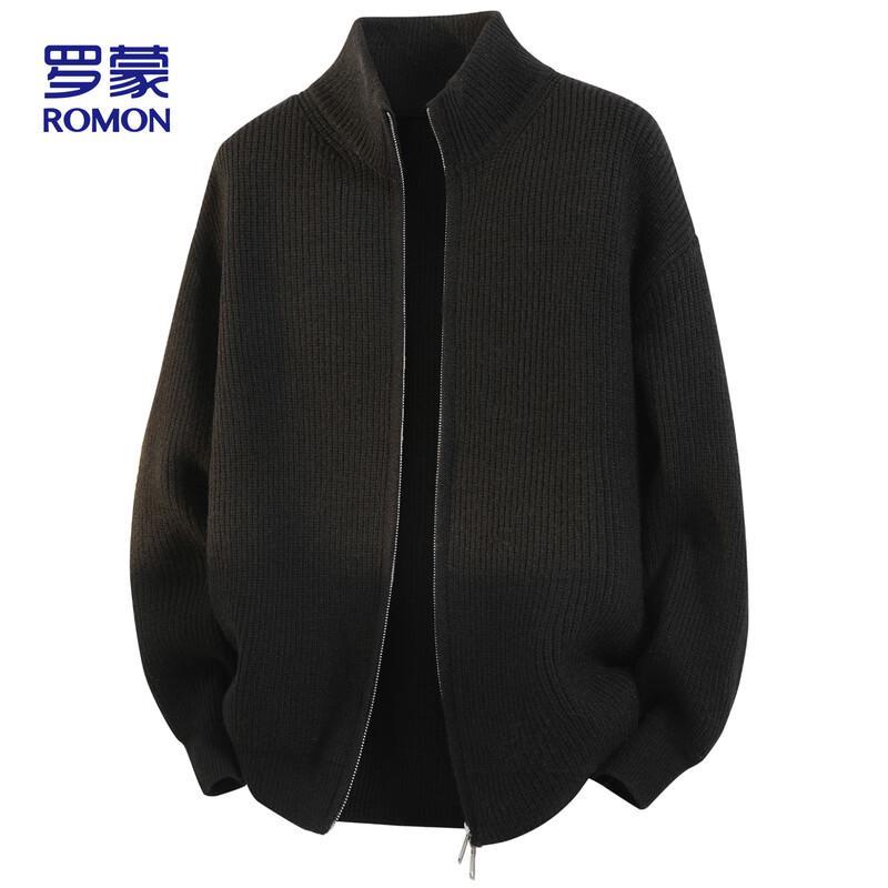 

ROMON Men s MY09 Casual Drop-Shoulder Cardigan Sweater XL
