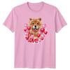 Love Unisexs TShirt Chow Chow Dog Valentines Day Gift For Her