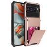 180° Flip Wallet Kartenfach Hartes PC+Weiches TPU Stoßfest Einfarbiges Handyhülle Für Google Pixel 9 9A Pro XL Bumper Rückseite