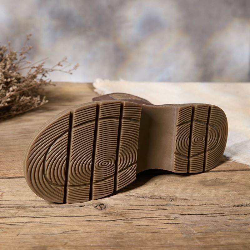 Johnature Moteriški batai iš natūralios odos, medvilniniai batai, iš karvės odos, pliušiniai, šilti, apvaliu priekiu, storapadžiai, aulinukai