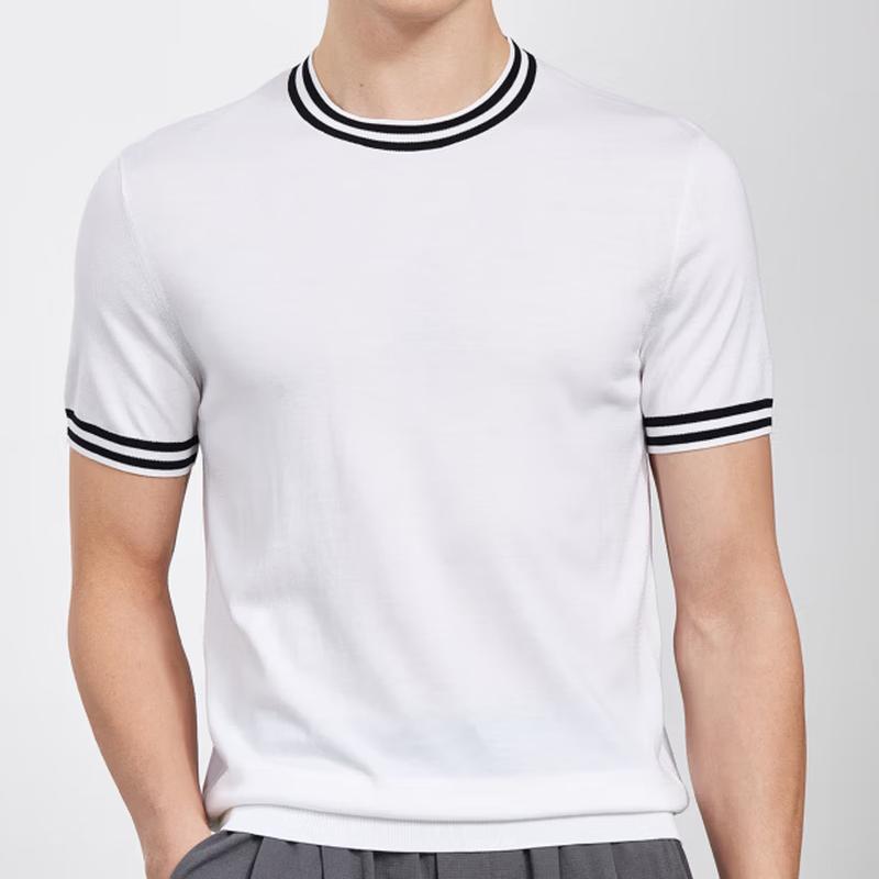 Antonio Men s Mulberry Silk Lyocell Blend Short Sleeve T-Shirt L