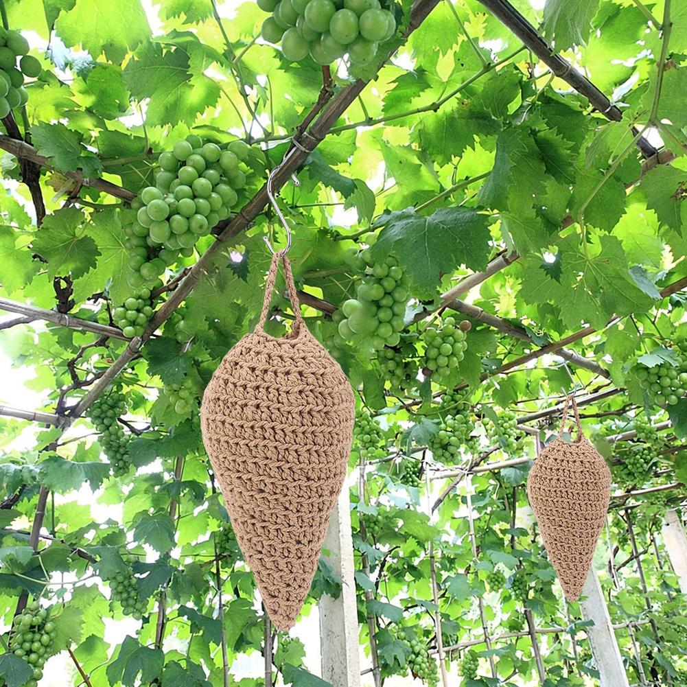 Crochet Wasp Nest Decoy Faux Hornets Nest Repellent with Hook Hanging Wasp Nest Decoy Wasp Nest Trap for Patio Yard