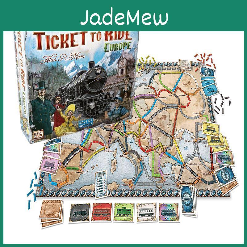 Days Of Wonder's Ticket To Ride Europe Board Game With Vibrant Wooden Pieces
