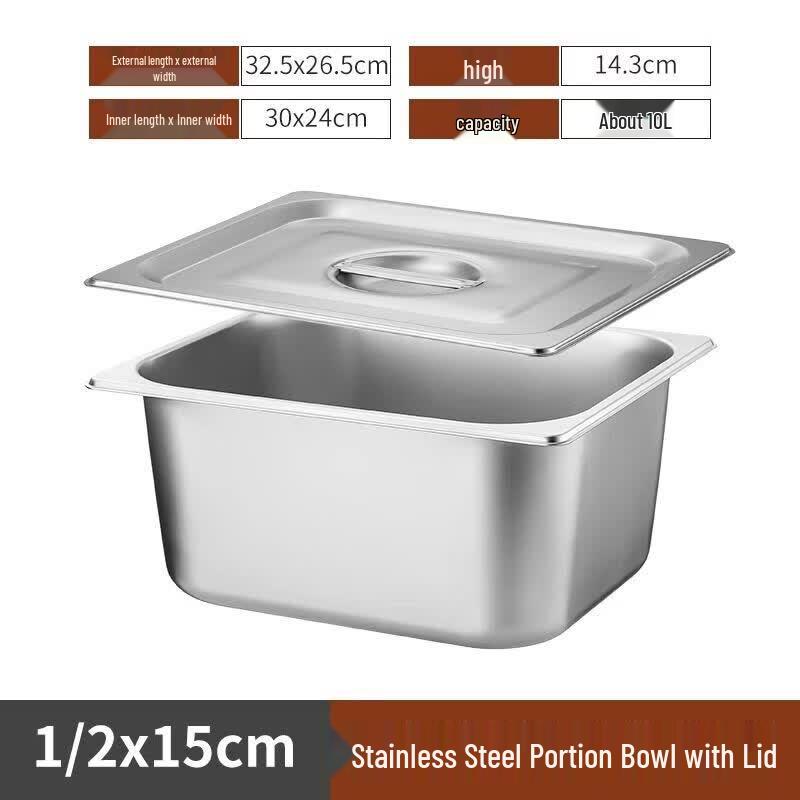 Zhebu Stainless Steel Gastronorm Food Pan with Lid