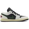Jordan Air Jordan 1 Low Top Vintage Basketball Shoes Unisex Black White Green DC0774-001(Team57-)