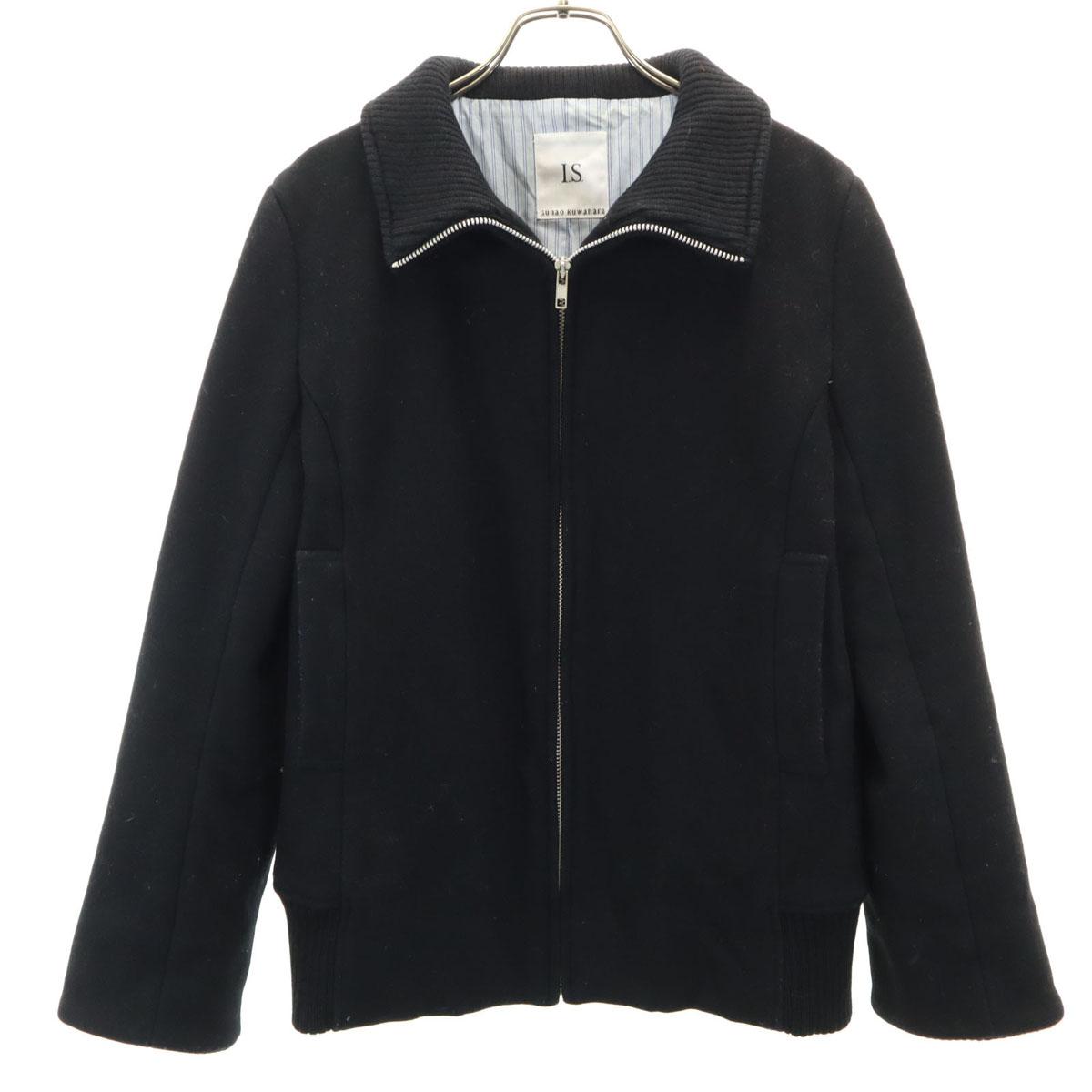 

И.С.. SUNAO KUWAHARA Сделано в Японии Куртка на молнии из смесовой шерсти M Серия Black Мужская Б/У