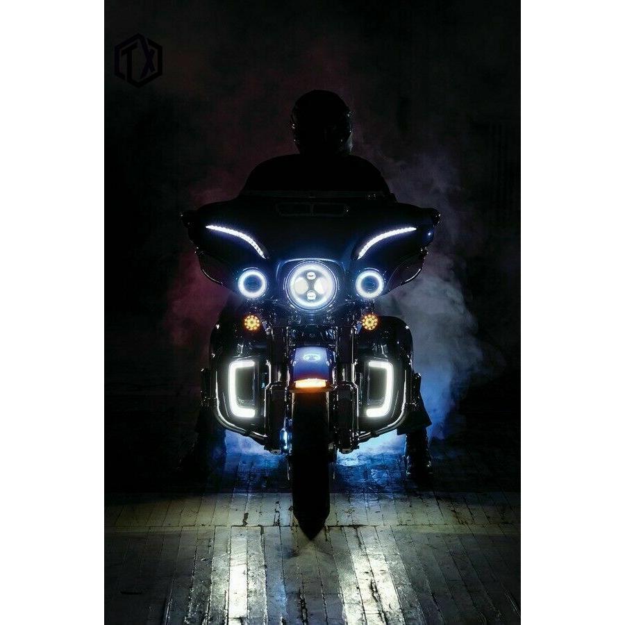 LED DRL Turn Signals for Harley Street/Road King/Electra Glide Fairing Lowers (14-21)
