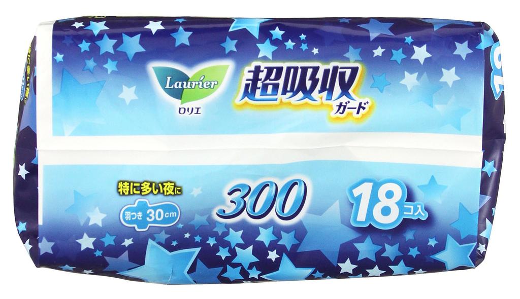 Laurier Super Absorbent Guard 300 with 18 pieces Wings, 30cm,