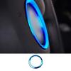 Blue Steel Horn Button Trim Cover Steering Wheel For Benz Smart Fortwo 2015-