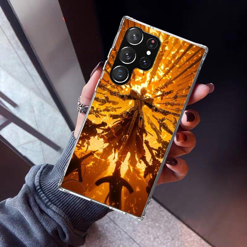 

Fate Zero Stay Night Gilgamesh Phone Case For Samsung Galaxy S26 S25 Edge S24 S23 Ultra S22 Plus S21 S20 FE Soft TPU Back Cover Samsung S22 Plus