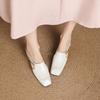 Fashion New Style Fashion Retro Style Baotou Women's Sandals Half Slippers Square Toe Inside Heightening Plus Size Zapatos Mujer