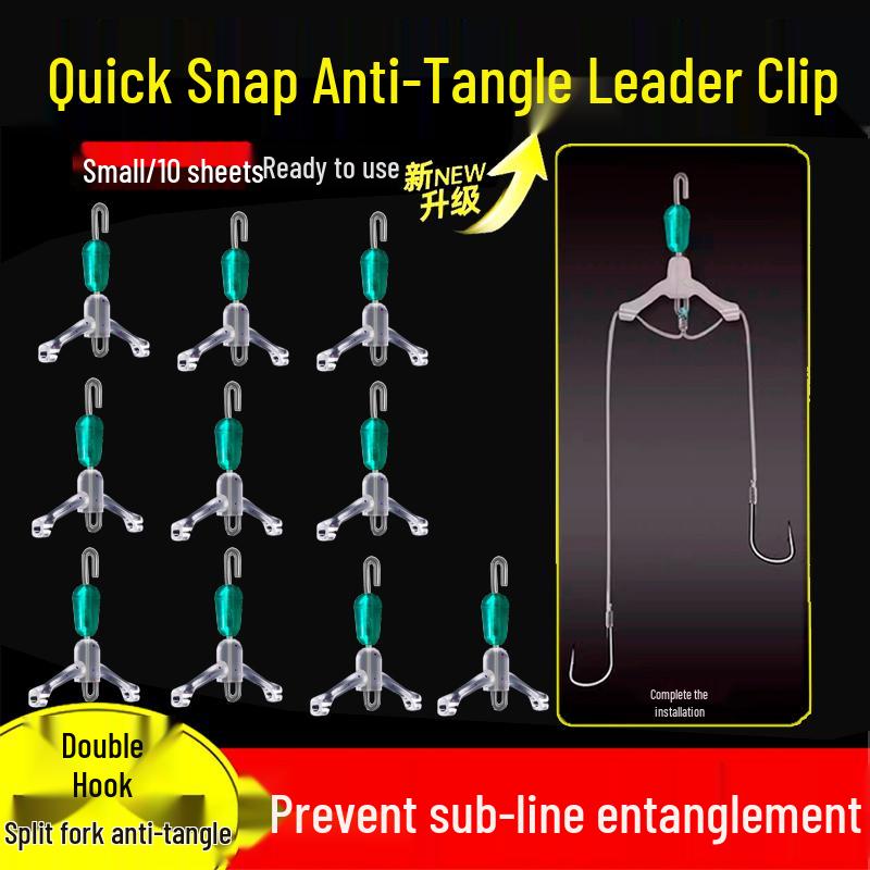Improved Anti-Tangle Quick-Release Silicone Swivel Leader Connector
