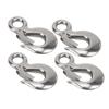 4Pcs S320 Eye Snap Latched Hoist Crane Hook 0.5T Stainless Steel Cargo Lifting Hooks