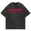 New Summer  Cotton Vintage Washed The Romantic Tour T Shirt Fashion MenWomen Retro Oversized Loose Acid Wash Tee Shirt