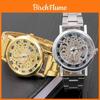 Elegant Geneva Alloy Case Men's Watch With Transparent Dial And Steel Band Stylish Design