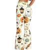 Women's Halloween Print Yoga Pants - Flared Leggings, Casual Stretchy Bell Bottom Pants for Women, for Yoga, Daily Wear and Party