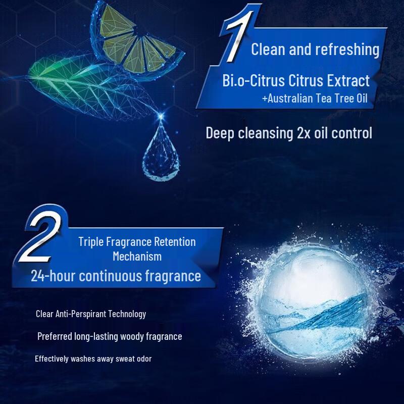 Clear Men Deep Sea Adventure Cologne Scent Shower Gel