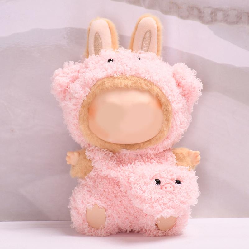 17cm Mini Plush Doll'S Clothes Outfit Accessories For Labubu Clothes Time To Chill Doll Clothes