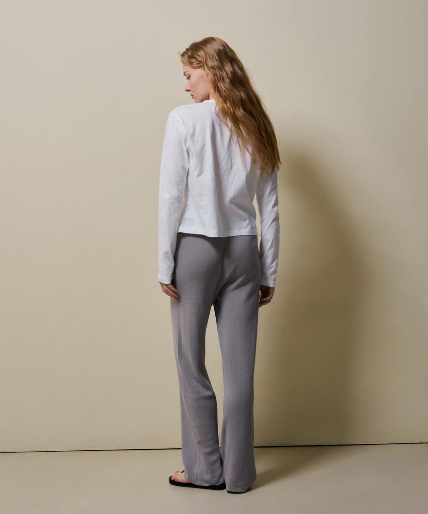 SHINE ON YOU Cotton Basic Long Sleeve T-Shirt_ White
