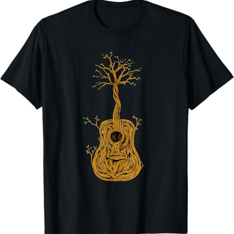 Acoustic Guitar Tree of Life Guitar Player Guitarist T Shirt S