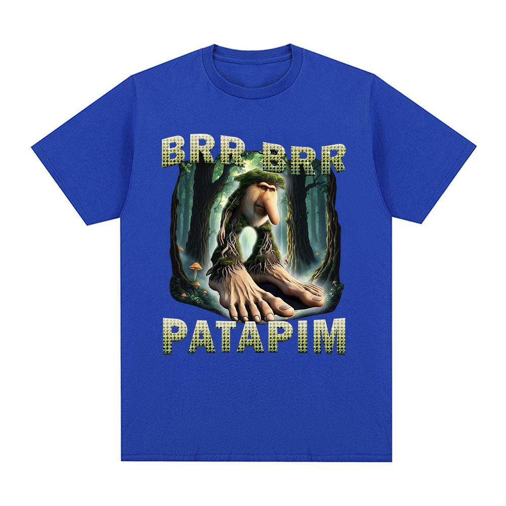 Brr Brr Patapim T Shirt Funny Italian Brainrot Humor Meme T-shirts Men Women Clothing Fashion Style T Shirts Cotton T Shirt Tops