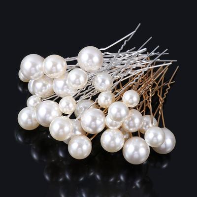 Hairstyle Design Tools Wedding U Shape Hair Clip Pearl Hair Pins Pearl Hair Stick Headwear