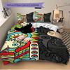 3pcs Psychedelic Patterns 1Cover + 2Pillowcases, PillowInserts NotIncluded, Machine Washable, All - Season Use, Suitable for Bedroom Guest Room99