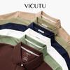 VICUTU Men's Morandi Short Sleeve Polo Shirt