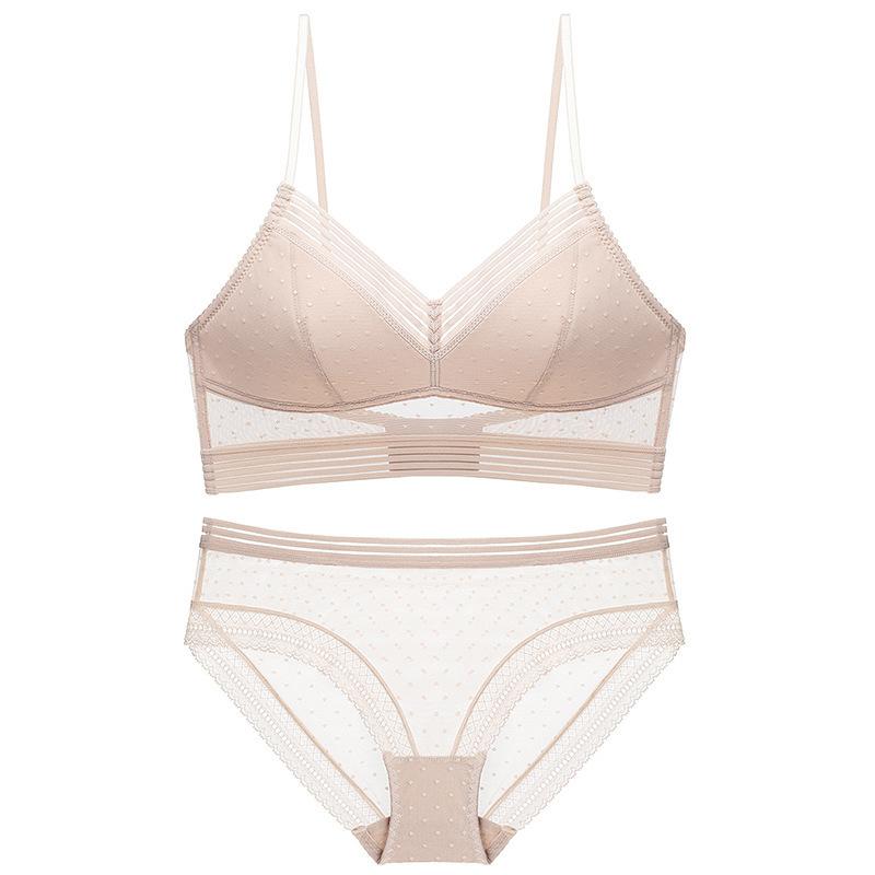 Sexy big halter bralette French sexy lace underwear women's thin triangle cup back bra