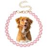 Acrylic Dog Collar Necklace Sparkling Pet Pearl Necklace Elegant Pet Neck Straps  Pet Supplies