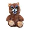Feisty Pets Brown Bear Langs Japan (RANGS) Face Tippet Angry Bear Changeable Expression Stuffed Toy