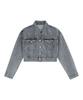 Philogram Black Snow Crop Denim Jacket