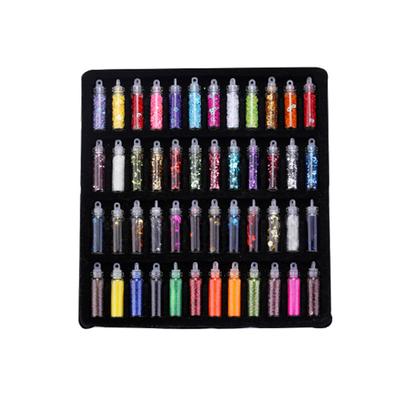 7 Arten Glitzer Dekoration Mischfarbe DIY Nagelkunst Aufkleber Pailletten Nagellack