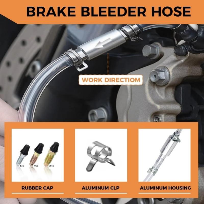 High-Quality Brake Fluid Bleeder Hose with One-Way Non-Return Check Valve Durable Auto Car Vehicle Motorcycle Brake Clutch Kit